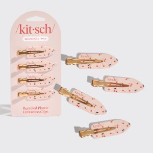 Cherry Print Creaseless Clips 4pc Set