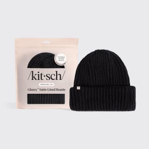 Glazey? Satin-Lined Beanie in Black