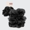 Assorted Textured Scrunchies 5pc - Black