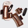 Assorted Rectangle Claw Clips 3pc Set